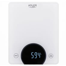 Весы кухонные Adler AD 3173 white: Тип конструкции с плоской плaтформой