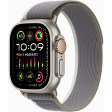 Apple Watch Ultra 2 GPS + Cellular 49mm Titanium Case with Green/Gray Trail Loop - S/M (MRF33): Цвет бежевый