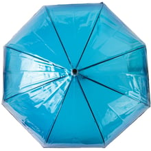 Парасолька-тростина жіночий напівавтомат Happy Rain прозорий синій (U40993)