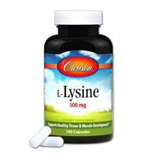 Carlson Labs L-Lysine 500 mg 100 caps: Тип лізин