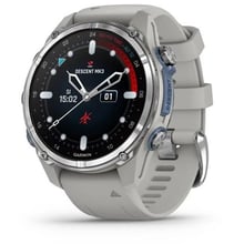 Смарт-часы Garmin Descent Mk3 43mm Stainless Steel with Fog Grey Silicone Band (010-02753-04): Дисплей 1.2" AMOLED (390x390)