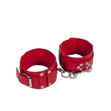 Кайдани Leather Dominant Leg Cuffs, red: Виробник sLash