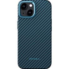 Чохол для iPhone Pitaka MagEZ Case Pro 4 Twill 1500D Black/Blue (KI1508MMP) для iPhone 15: Колір синий