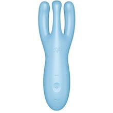 Кліторальний смарт вібратор Satisfyer Threesome 4 Blue із трьома пальчиками: Для кого Для жінок