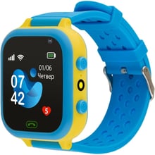 Смарт-часы AmiGo GO009 Camera+LED WIFI Blue Yellow: Дисплей 1.44" IPS (240x240)