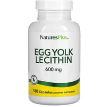 Nature's Plus Egg Yolk Lecithin Лецитин із яєчних жовтків 600 мг 180 капсул: Тип Лецитин