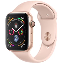 Apple Watch Series 4 44mm GPS Gold Aluminum Case with Pink Sand Sport Band (MU6F2): Цвет золотой (Gold)