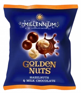 Драже Millennium Golden Nut фундук у молочному шоколаді 100 г (4820005195244): Вага, г 100