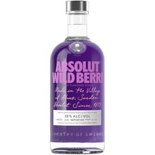 Горілка Absolut Wild Berri, 0.7л 38% (STA7312040350308): Об'єм, л 0.7