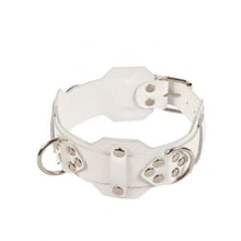 Нашийник VIP Leather Collar, white: Виробник sLash