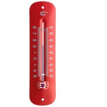Термометр вуличний/кімнатний TFA метал червоний 192х50 мм