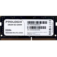 Prologix 16 GB SO-DIMM DDR4 2666 MHz (PRO16GB2666D4S): Тип DDR4