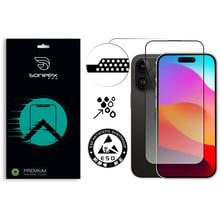 Аксесуар для iPhone Soneex Tempered Glass Pro Full Silk Screen Black для iPhone 15 Pro: Колір чорний