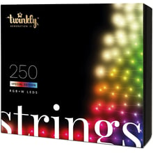 Smart LED Гірлянда Twinkly Strings RGBW 250_ BT + WiFi_ Gen II_ IP44_ кабель прозорий