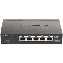 Сетевой коммутатор D-Link DGS-1100-05PDV2: Порты только Gigabit Ethernet (10/100/1000)