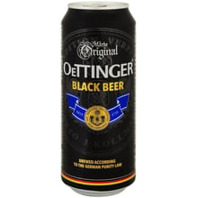 Пиво Oettinger Black Beer темное 4.9 % 0.5 л ж/б (FSH_4014086020445): Объем, л 0.5