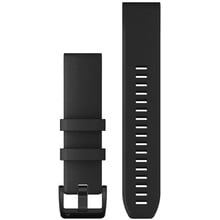 Garmin QuickFit 22 Watch Bands Black Silicone with Black Stainless Steel Hardware (010-12901-00): Колір черный