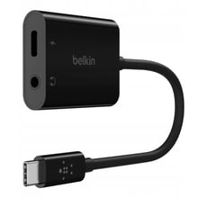 Адаптер Belkin Adapter RockStar USB-C to USB-C+3.5mm Black (NPA004btBK): Цвет черный