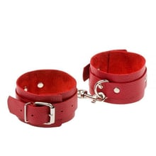 Кайдани Leather Standart Leg Cuffs, Red: Виробник sLash