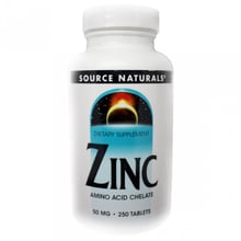 Source Naturals Zinc 50 mg 250 tabs Цинк: Тип цинк