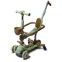 Самокат Scooter 5 в 1 Dinosaur 8103 (Оливковый): Количество колес 3