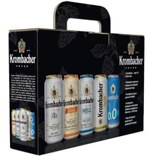 Подарунковий набір пива Krombacher в асортименті 4х0.5 л (4008287011036): Об'єм, л 2