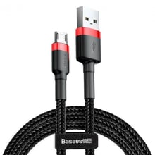 Кабель Baseus USB Cable to microUSB Cafule 1m Black/Red (CAMKLF-B91)