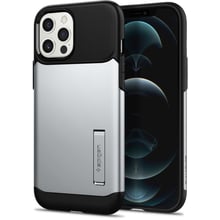 Аксесуар для iPhone Spigen Slim Armor Satin Silver (ACS01482) for iPhone 12 Pro Max: Колір сріблястий