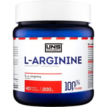 Амінокислота для спорту UNS 100% Pure L-ARGININE 200 g /40 servings/ Pure: Тип Аргинины