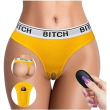 Вібротрусики LoveToy Ingen Bitch Vibrating Panties Yellow (на талію 86-97 см): Для кого Для женщин