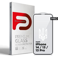 Захисне скло для iPhone ArmorStandart Tempered Glass Pro 3D LE Black для iPhone 14/13/13 Pro (ARM65654): Колір чорний