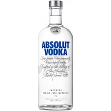 Горілка Absolut 1л 40% (STA7312040017034): Об'єм, л 1