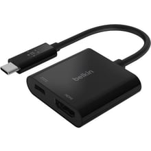 Адаптер Belkin Adapter USB-C to USB-C+HDMI 60W PD Black (AVC002BTBK): Цвет черный