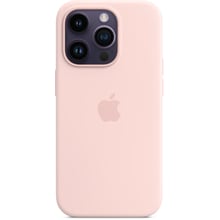 Чохол для iPhone Apple Silicone Case з MagSafe Chalk Pink (MPTH3) для iPhone 14 Pro: Колір розовый