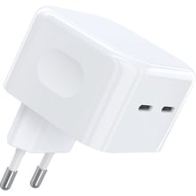 Зарядное устройство Choetech Wall Charger 2хUSB-C 35W White (Q5008): Особенности Быстрая зарядка, Power Delivery (PD), USB-C