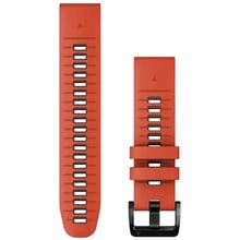 Ремешок Garmin QuickFit 22mm Watch Bands Flame Red/Graphite Silicone (010-13280-04): Цвет красный