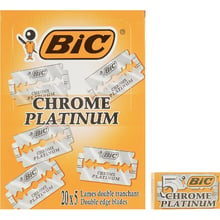 Bic Chrome Platinum Сменные лезвия классические для станка 20х5 шт.: Вид Лезвия