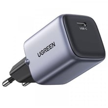 Зарядное устройство Ugreen USB-C Wall Charger CD319 PD GaN 30W Nexode Mini Gray (90666): Особенности Быстрая зарядка, USB-C, Power Delivery (PD)