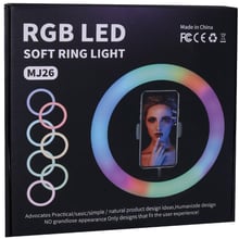 Кільцева LED лампа RGB MJ-26, 200 діодів, 26 см Чорний: Тип аксесуар