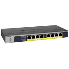 Сетевой коммутатор Netgear GS108PP (GS108PP-100EUS): Порты только Gigabit Ethernet (10/100/1000)