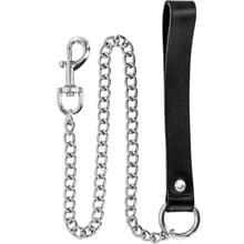 Повідець Fetish Tentation Premium Metal leash with cowhide leather wrist 72 см: Виробник Fetish Tentation