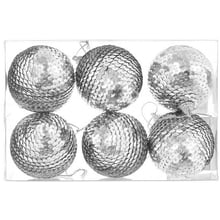Набор пластиковых шариков Jumi 6 шт 6 см серебристые (5900410791015)