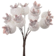 Украшение елочное Jumi Снежные ягоды на ветке белый (5900410724051)