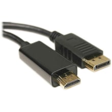 Кабель і перехідник PowerPlant DisplayPort - HDMI v1.4 1.8 м (KD00AS1278): Тип кабель