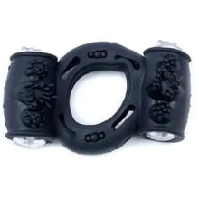 Ерекційне вібро кільце BOSS Vibrating Cock Ring Double Black, BS6700037: Виробник BOSS of TOYS