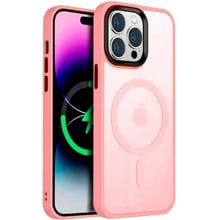 Чехол для iPhone Mobile Case TPU+PC Metal Buttons with MagSafe Colorful Pink for iPhone 16 Plus: Цвет розовый