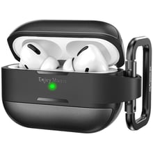 Чехол для наушников AhaStyle Premium TPU Black with Carabiner (WG75PRO2BLK) for AirPods Pro 2: Тип Чехол