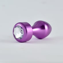 Анальна пробка із кристалом LoveToy Anal Plug Aluminium Purple: Для кого унісекс