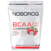 Амінокислота для спорту Nosorog Nutrition BCAA 2: 1: 1 400 g / 72 servings / Grenadine: Тип BCAA