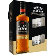 Віскі Whyte Mackay 40% 0.7л + 2 склянки Whyte & Mackay (PRA4820196540076): Об'єм, л 0.7